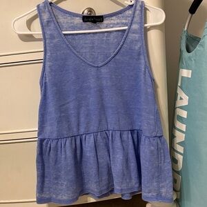 Blue Women's Flowy Tank Top